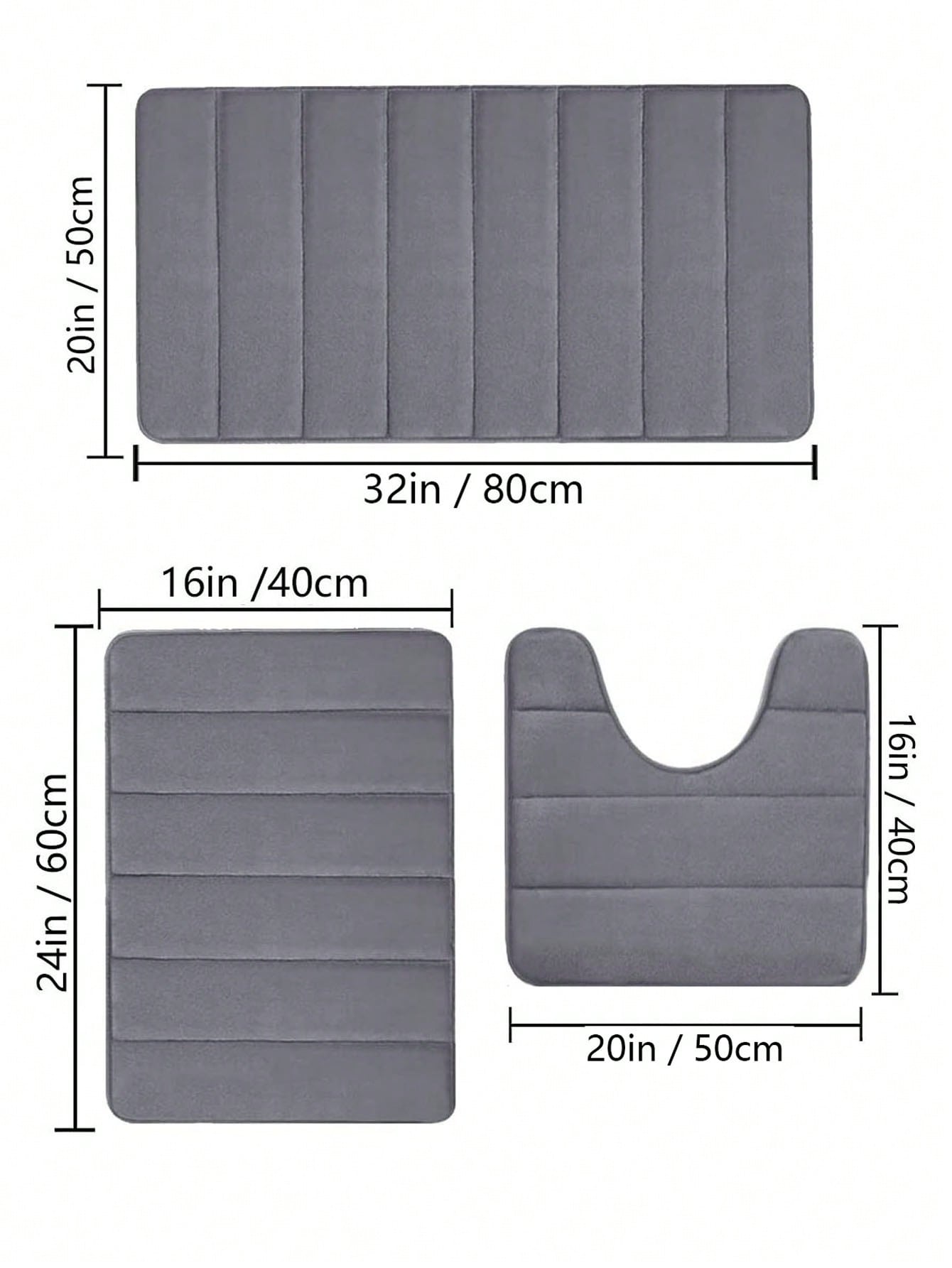 1pc Simple Style Soft Slow Rebound Memory Sponge Absorbent Anti-skid Bath Mat, Bathroom, Toilet