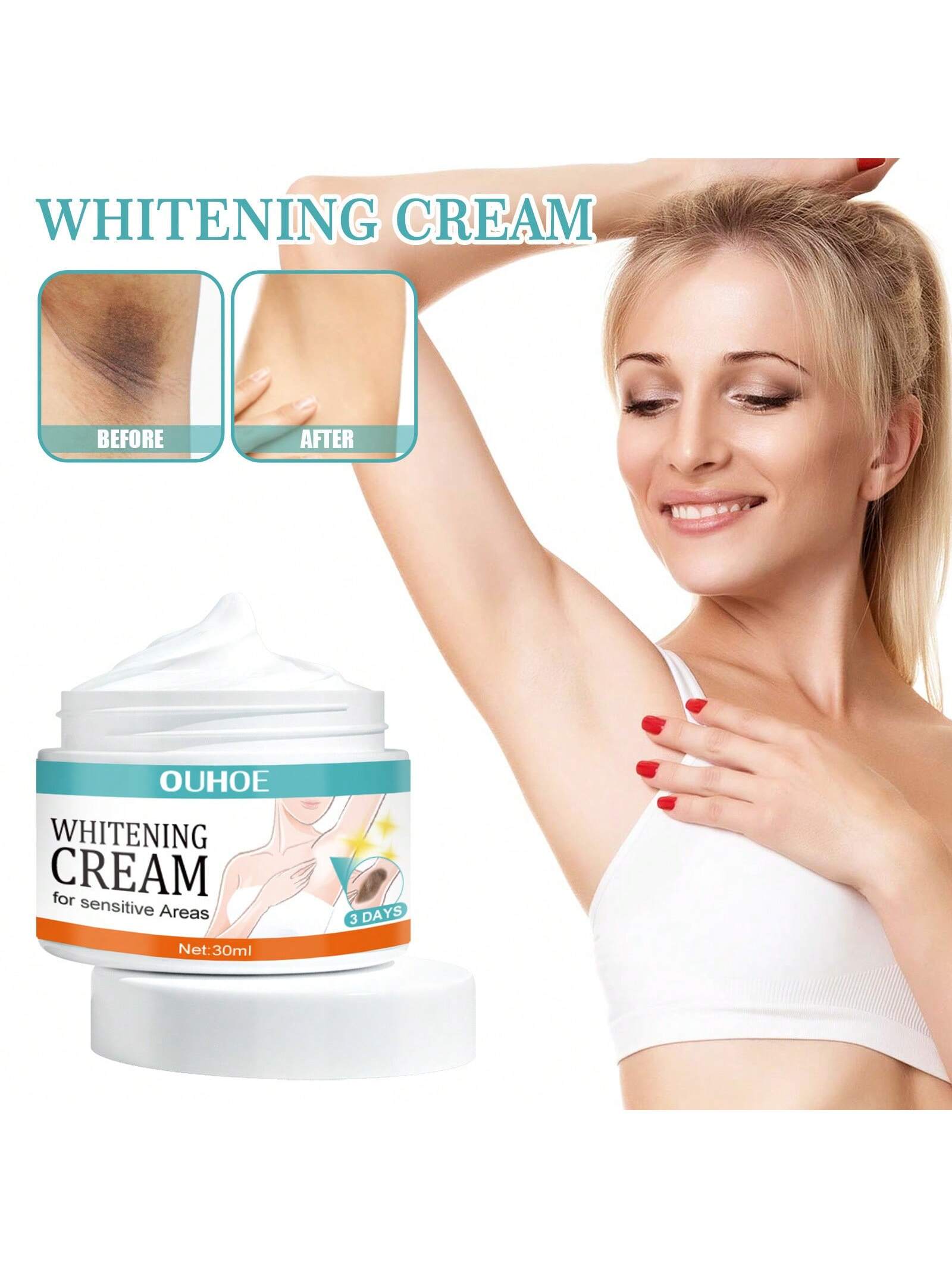 30ml Underarm Whitening Cream Lighten Underarm Joints Elbow  Hydrating Skin Brightening Cream