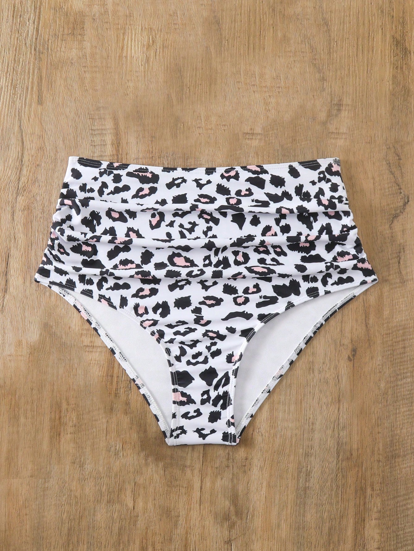 Swim Summer Beach Women's Leopard Print High Waist Bikini Bottom