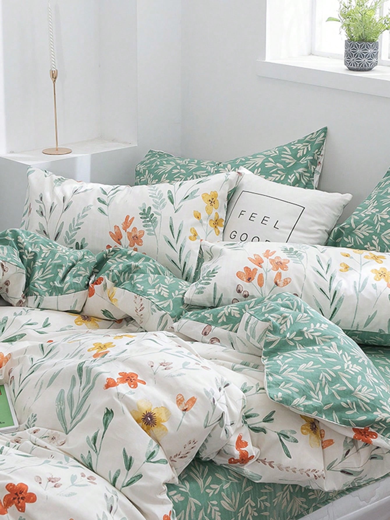 3pcs/set Floral Print Duvet Cover Set(1 Duvet Cover