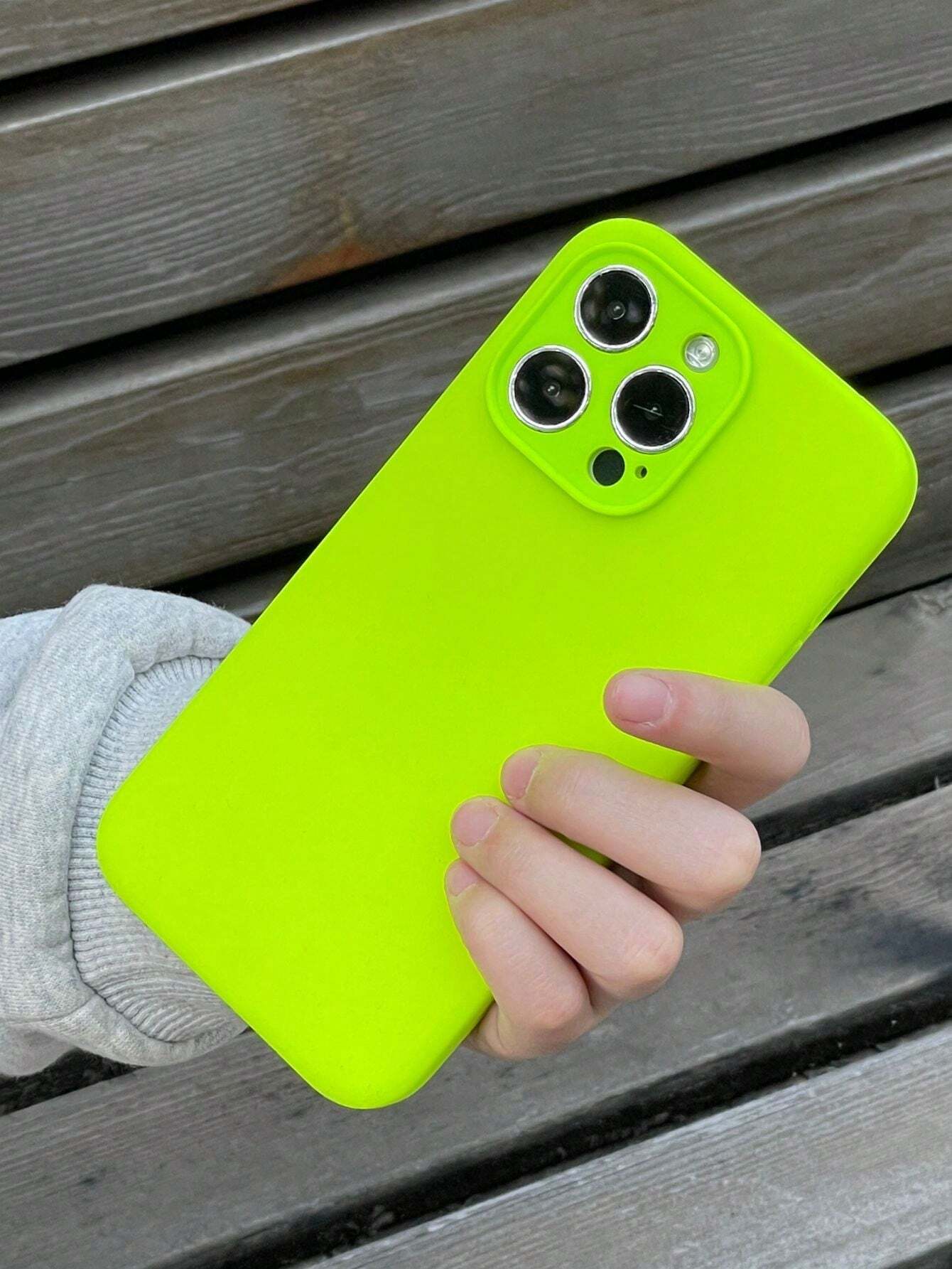 Iphone 16 Plain Silicone Phone Case Neon Phone Case