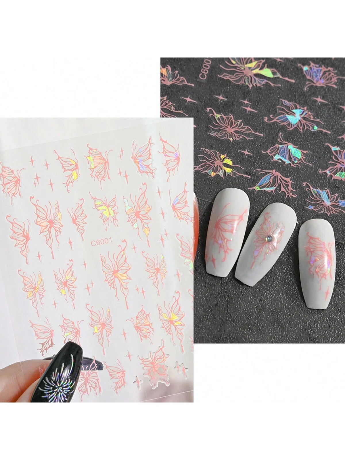 7Sheets Valentines Nail Art Stickers 7pcs Self-Adhesive Gold Heart Nail Stickers 3D Valentine'S Day Nail Supplies Rose Love Cupid Heart Letter Nail Decals Gold Nail Design Charms For Women Nail Art Decoration DIY