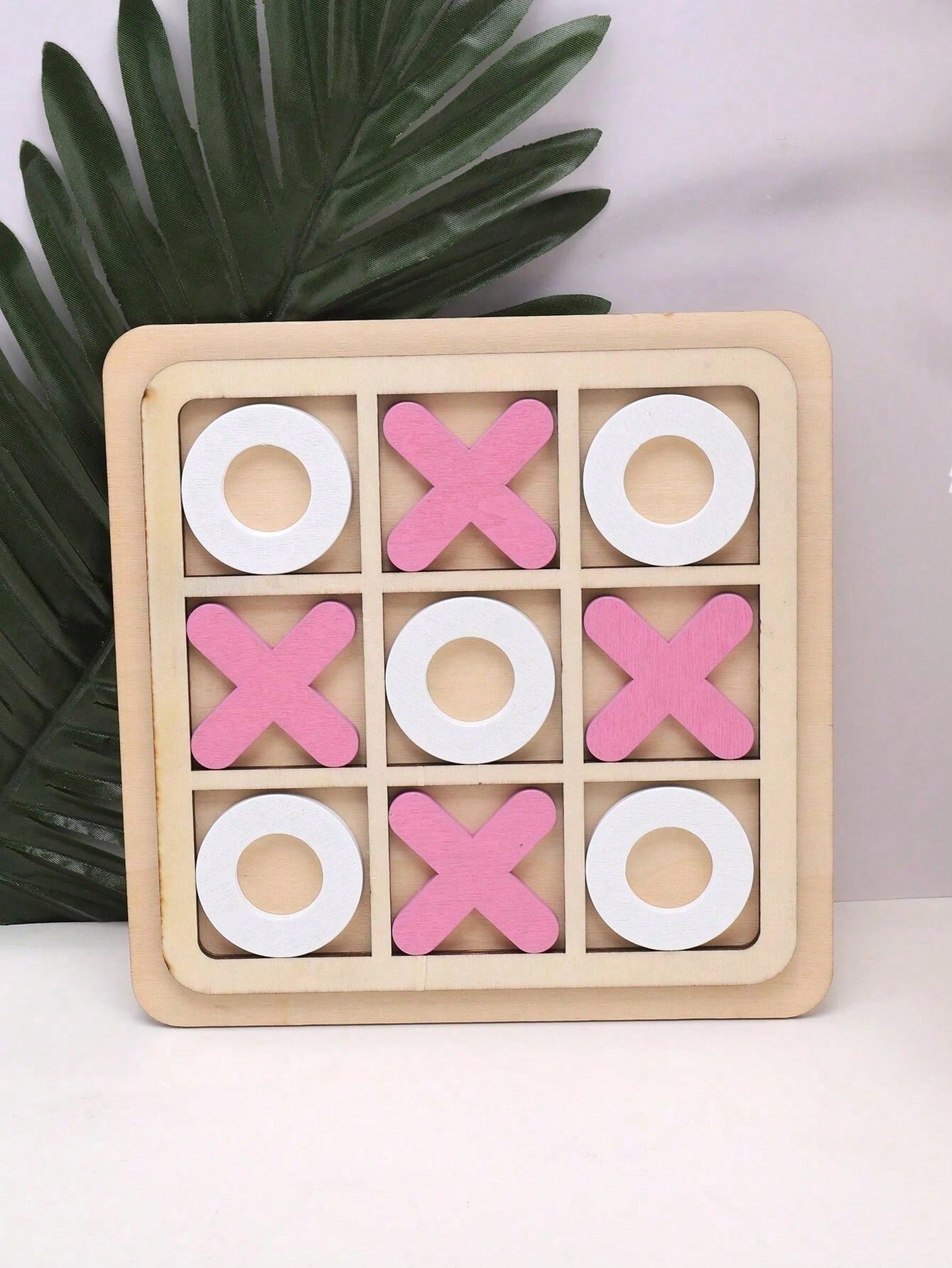 1set Wooden Tic Tac Toe Blocks Nine Grids Xo Tic Tac Toe Board Game For Kids Intellectual Development, Puzzle ToySchool, Student,Stationery,School Suppliesgame Kids,Children Games,Childrens Toys