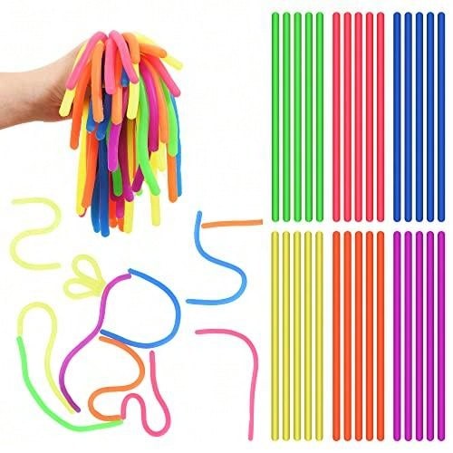 Sensory Noodle Stretching Rope Fidget Toy, Classroom Reward, Back To School Gift, Birthday Party Favor And Prize Box Toysensory,Kids Toys,Toys