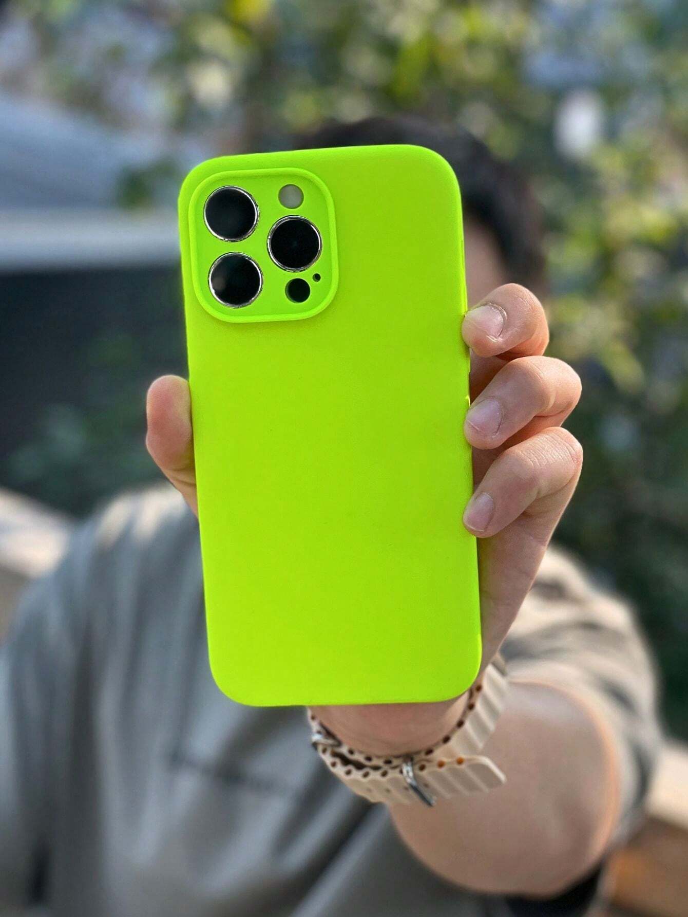 Iphone 16 Plain Silicone Phone Case Neon Phone Case