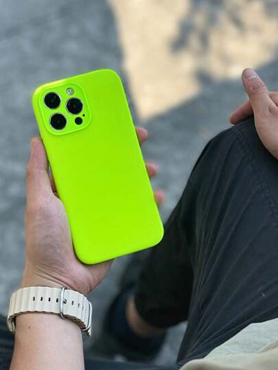 Iphone 16 Plain Silicone Phone Case Neon Phone Case