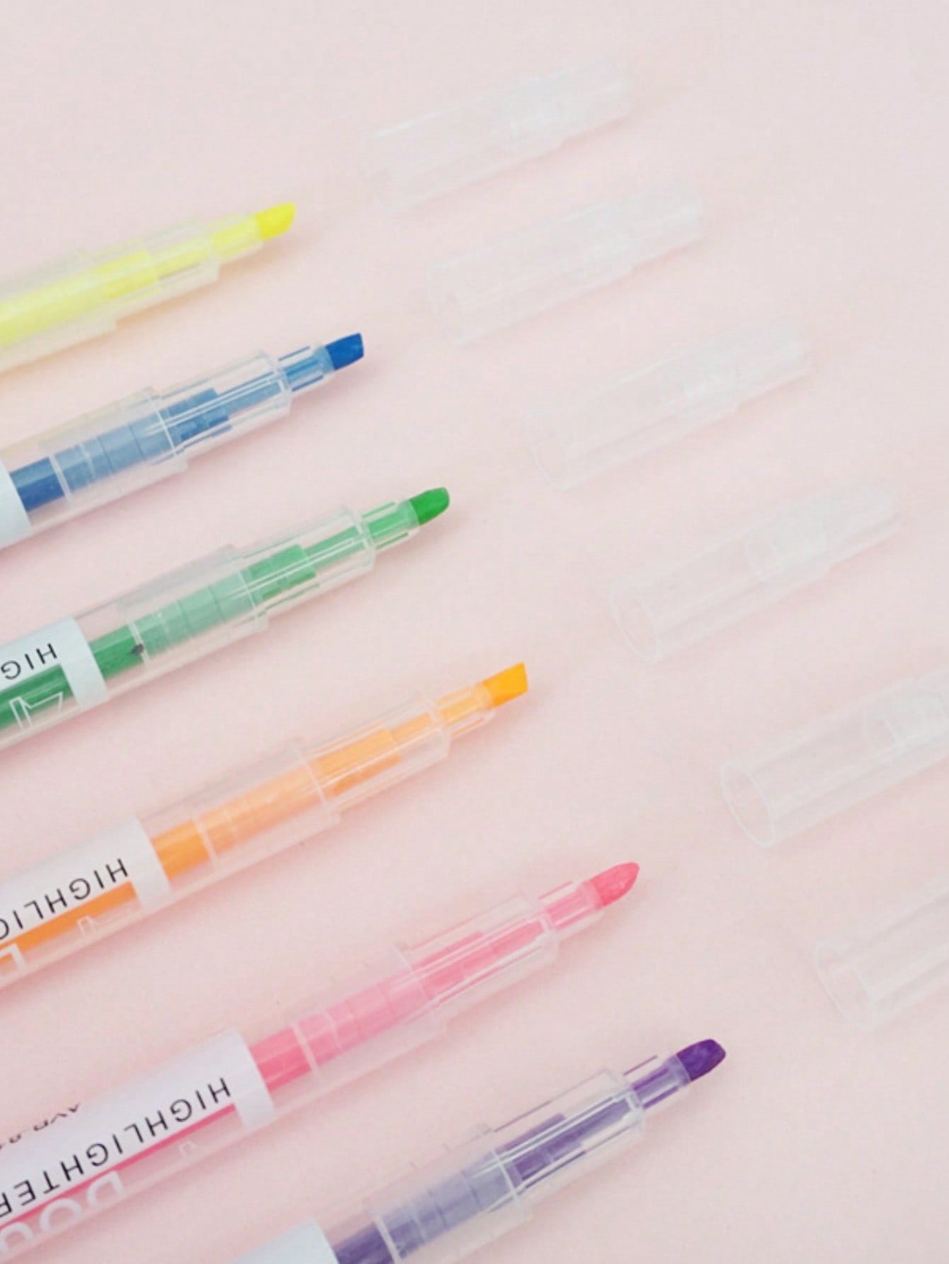 6pcs Double-Headed Highlighter Pen (6 Colors)