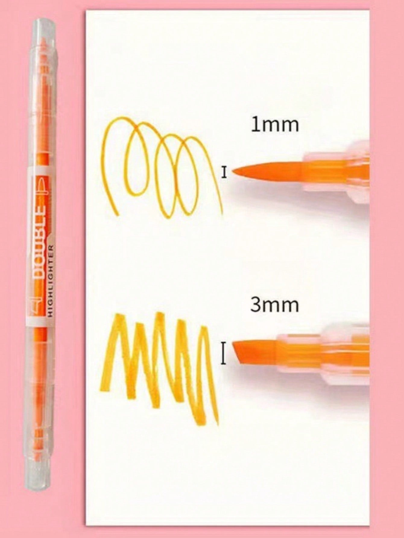 6pcs Double-Headed Highlighter Pen (6 Colors)