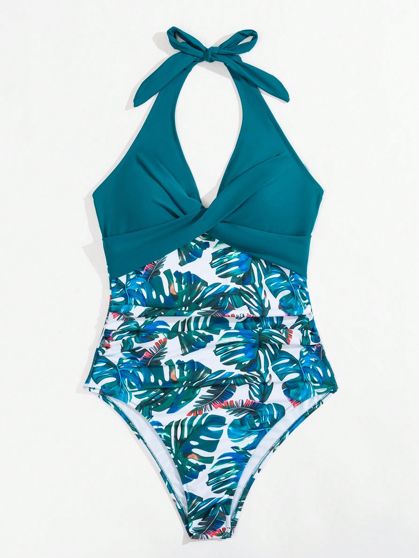 Swim Lushore Summer Beach Women's One Piece Swimsuit With Plant Print