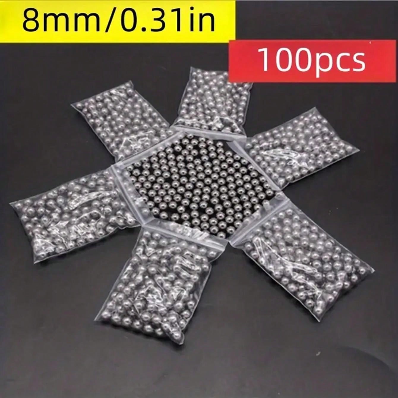 1pc 8mm Steel Ball For Slingshot, 100pcs/Bag, Smooth Surface, Solid Rolling Steel Ball For Hunting Slingshot Accessories