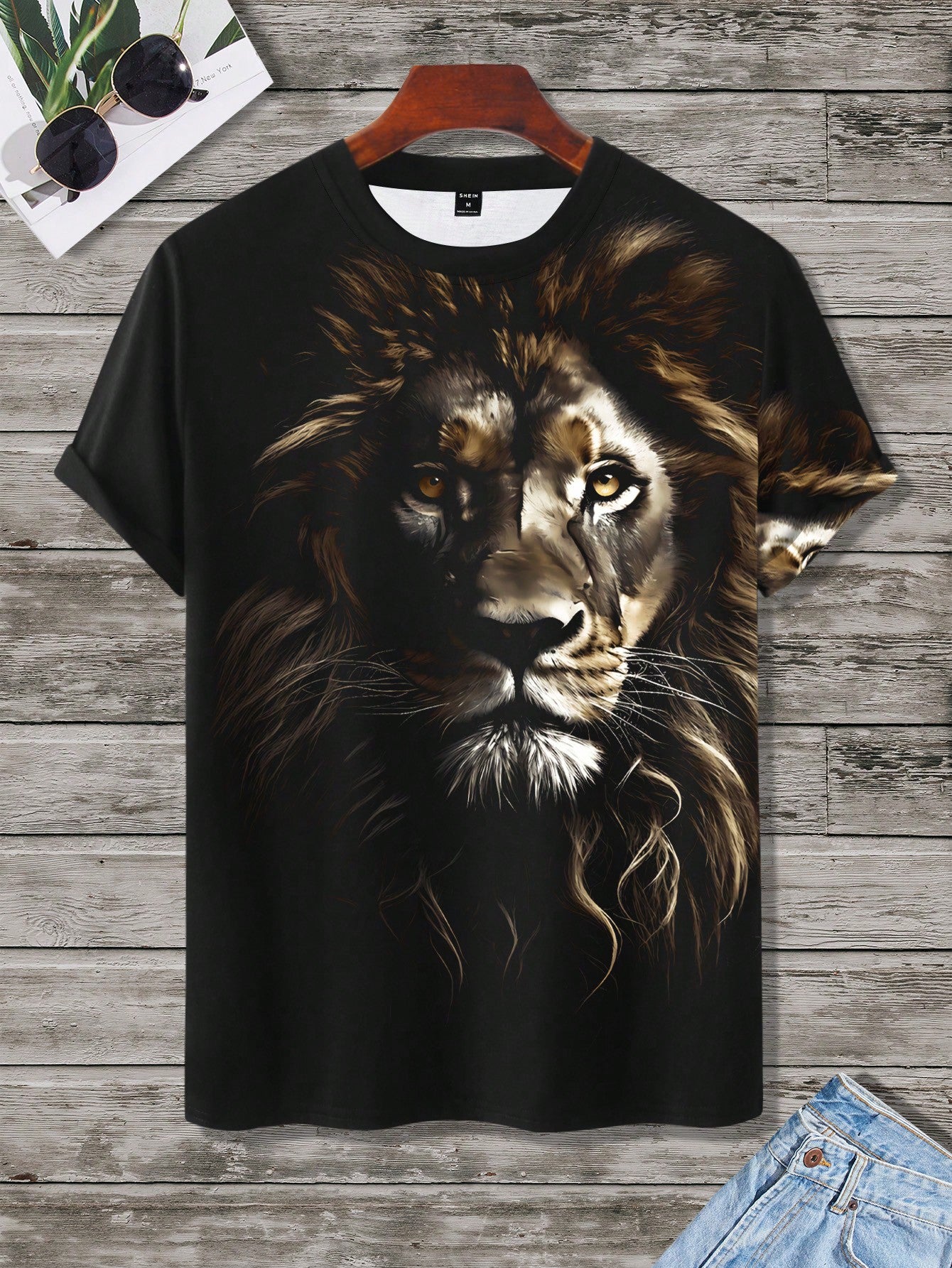 Manfinity LEGND Men'S Lion Print T-Shirt