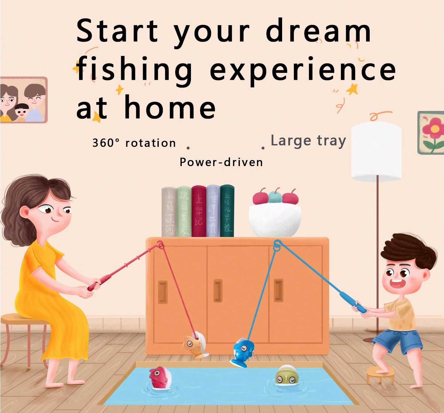 Christmas Decoration Hook Fishing Toys, Spin Fishing Games With Music, Including Fish And Fishing Rods, Party Games Toys For Kids School Supplies,Game,Children Toys,Christmas Games