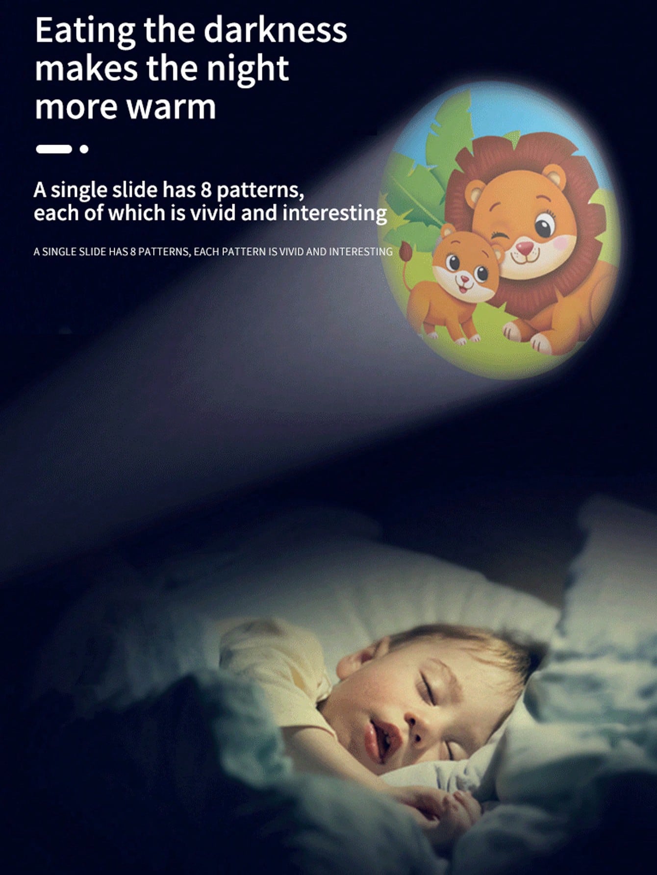 Projection Flashlight [12 Projection Slides With 96 Random Patterns] - (Picture Identification/Early Learning/Quickly Switching Images By Rotating The Slides/Parent-Child Interaction/Easy And Fun To Play)