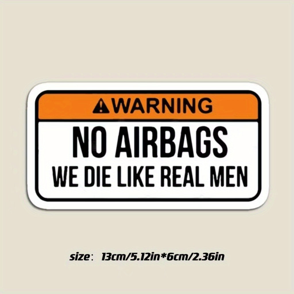 Rebel Car Stickers - Unique No Airbags Design, Waterproof, High-Quality PVC Vinyl, Perfect for Car Enthusiasts, Window Bumpers, Suitable for All Vehicles