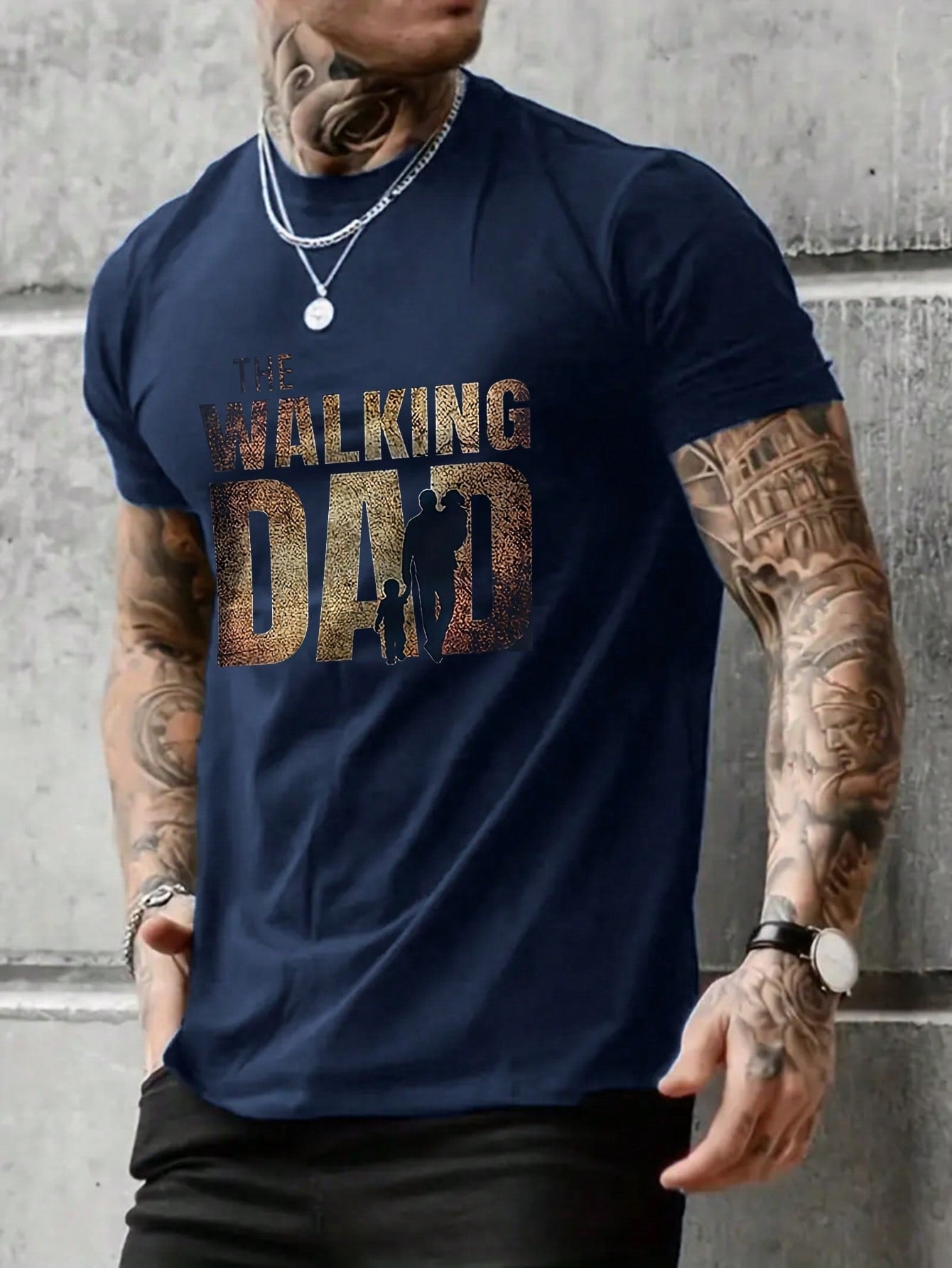 Men's Portrait Printed Casual Commute T-Shirt With Round Neck