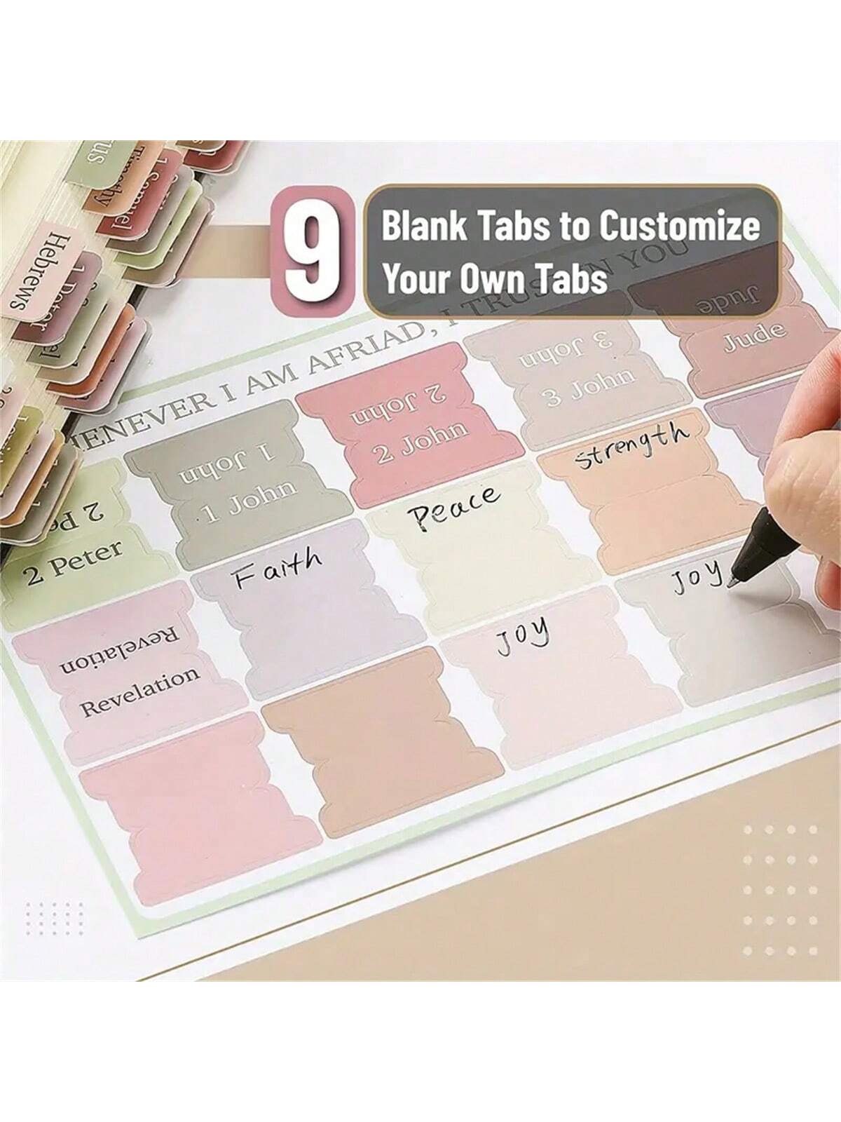 Bible Tabs,Sticky Index Tabs,75 Tabs, Boho Theme, Laminated Bible Tabs For Women And Men Study Bible, Bible Index Tabs, Bible Book Tabs, Bible Labels Tabs, Bible Tabs,Sticky Tabs.(5 Sheets/Set)