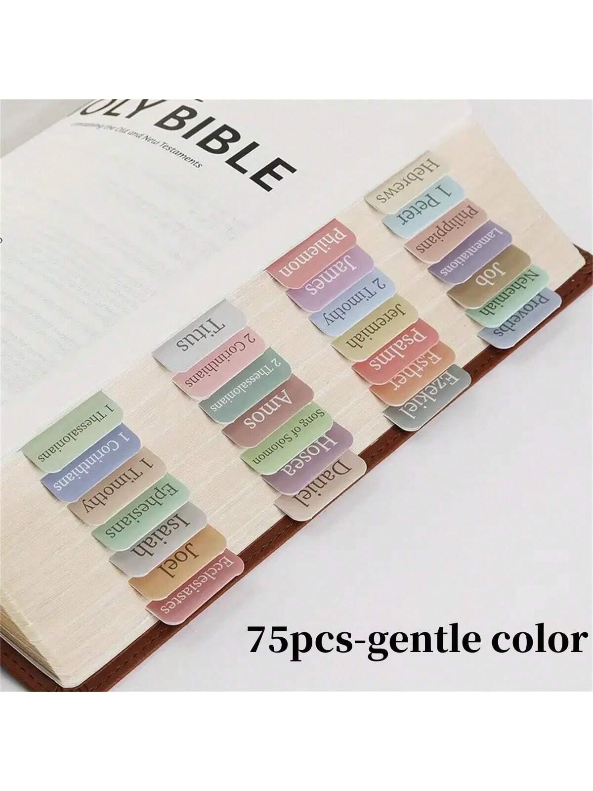 Bible Tabs,Sticky Index Tabs,75 Tabs, Boho Theme, Laminated Bible Tabs For Women And Men Study Bible, Bible Index Tabs, Bible Book Tabs, Bible Labels Tabs, Bible Tabs,Sticky Tabs.(5 Sheets/Set)