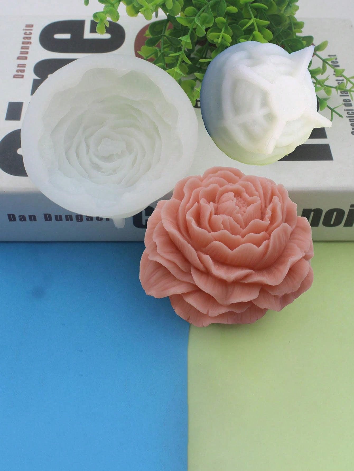 1pc Peony Flower Candle Mold