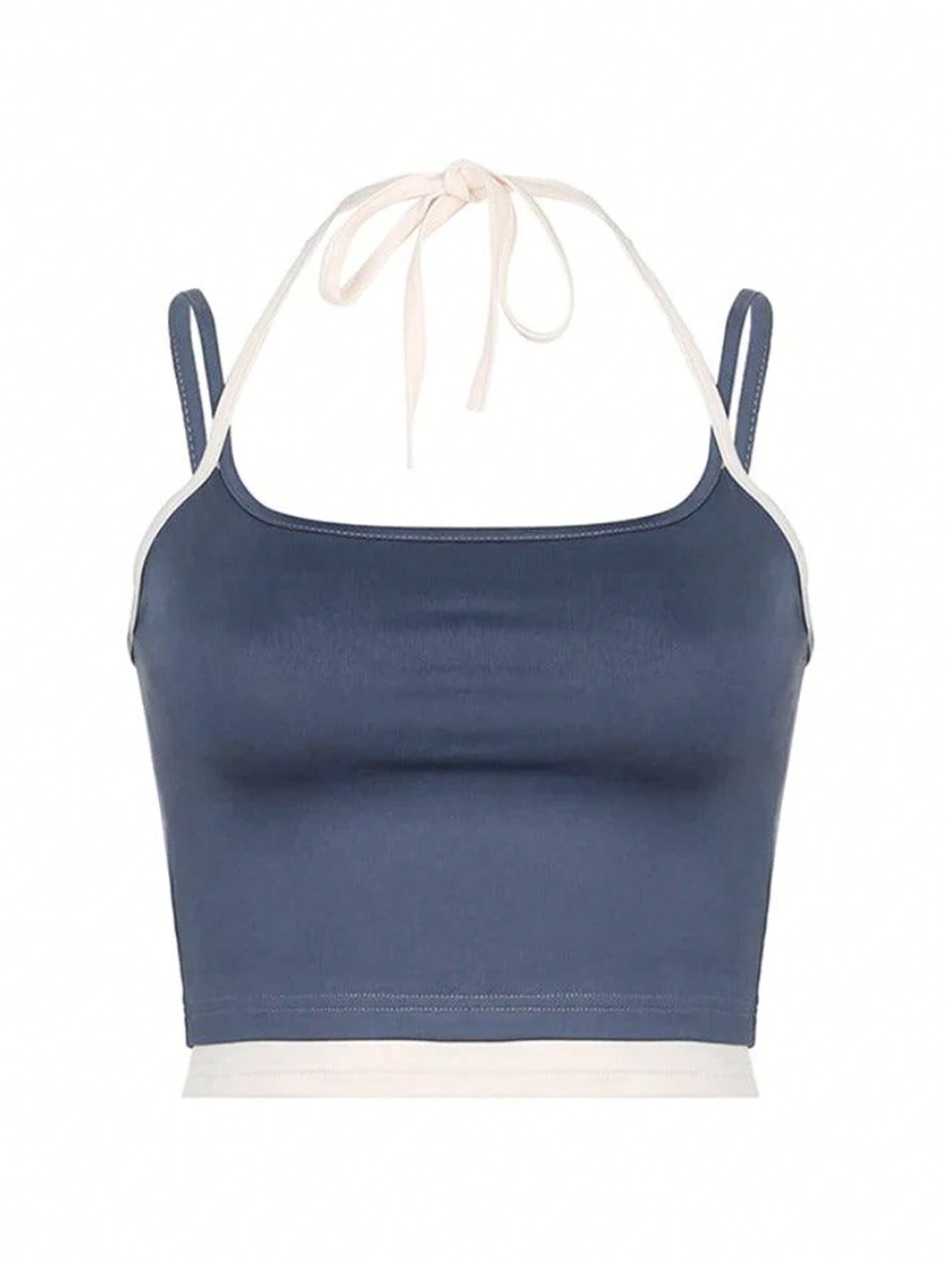 EZwear Color Block Slim Fit 2 In 1 Camisole Top