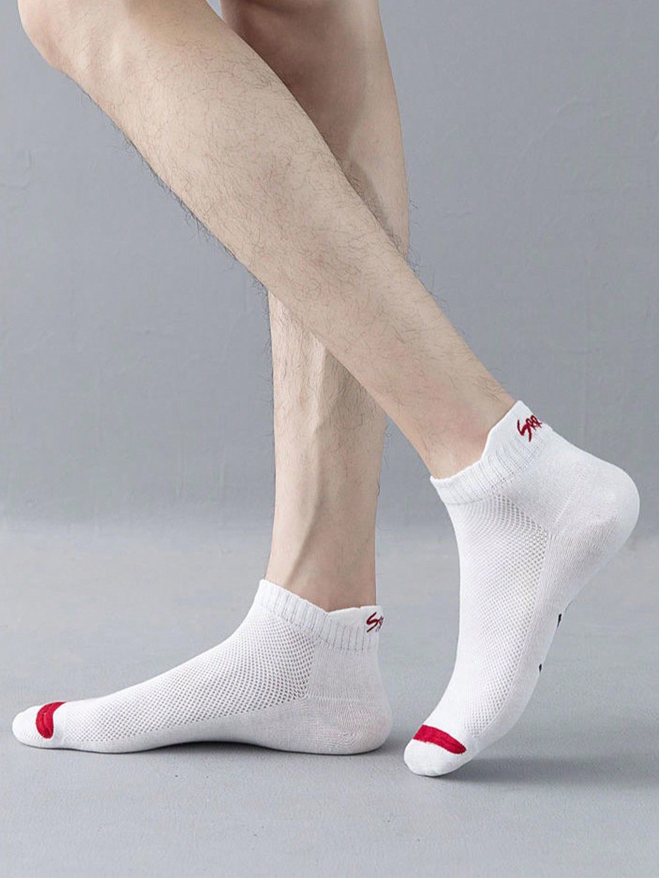 FLSHMCEN 10 Pairs Men's Moisture Wicking Casual Ankle Socks