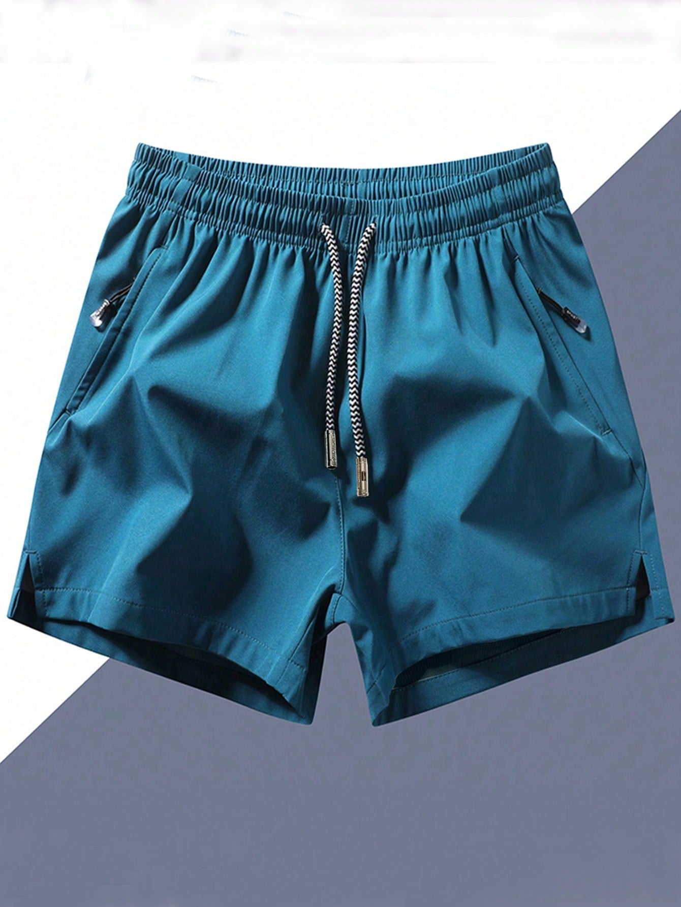 Men Drawstring Waist Shorts