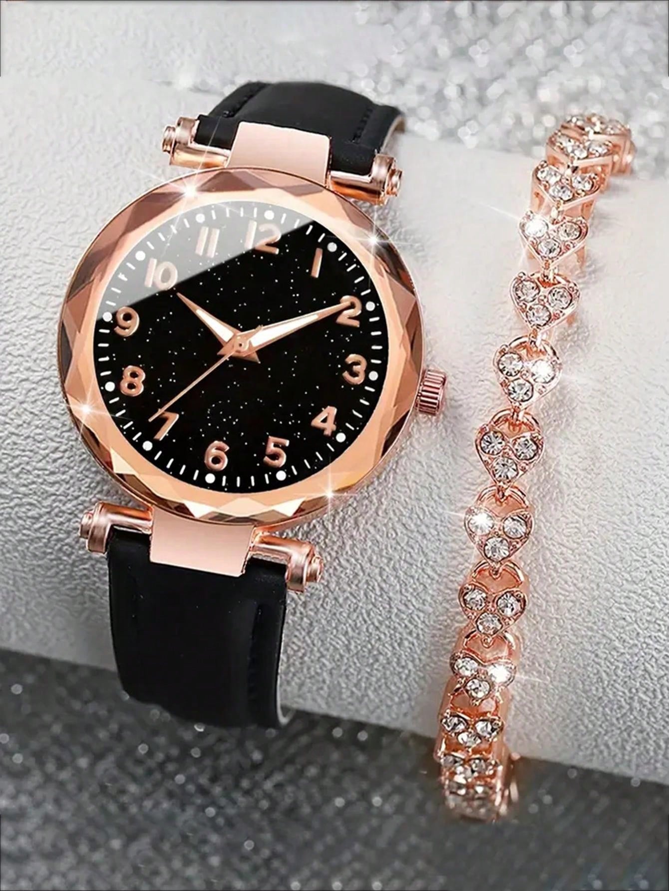 2pcs Ladies' Watch: Casual