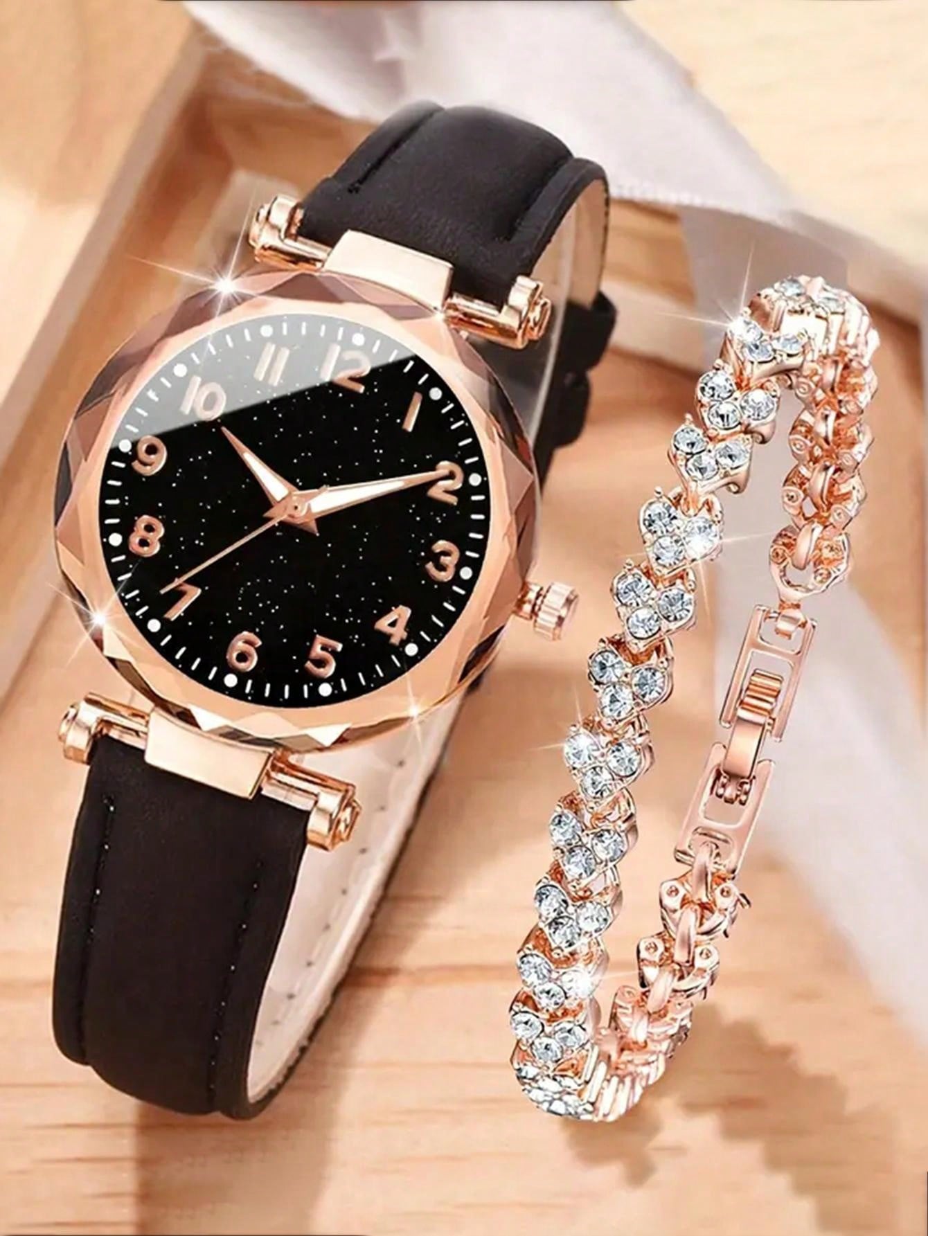 2pcs Ladies' Watch: Casual