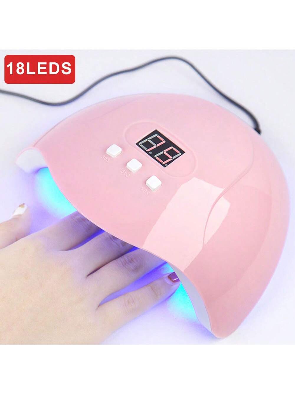 LIMEGIRL Hot Nail Dryer Machine Portable USB Cable Home Use Nail Lamp For Drying Curing Nails Varnish With 18pcs Beads UV LED Lamp 1pc Nail Lamp, UV LED Nail Dryer Light 18pcs Nail Lamp Beads Portable Professional Curing Lamp For Gel Nails Polish 3 Timer