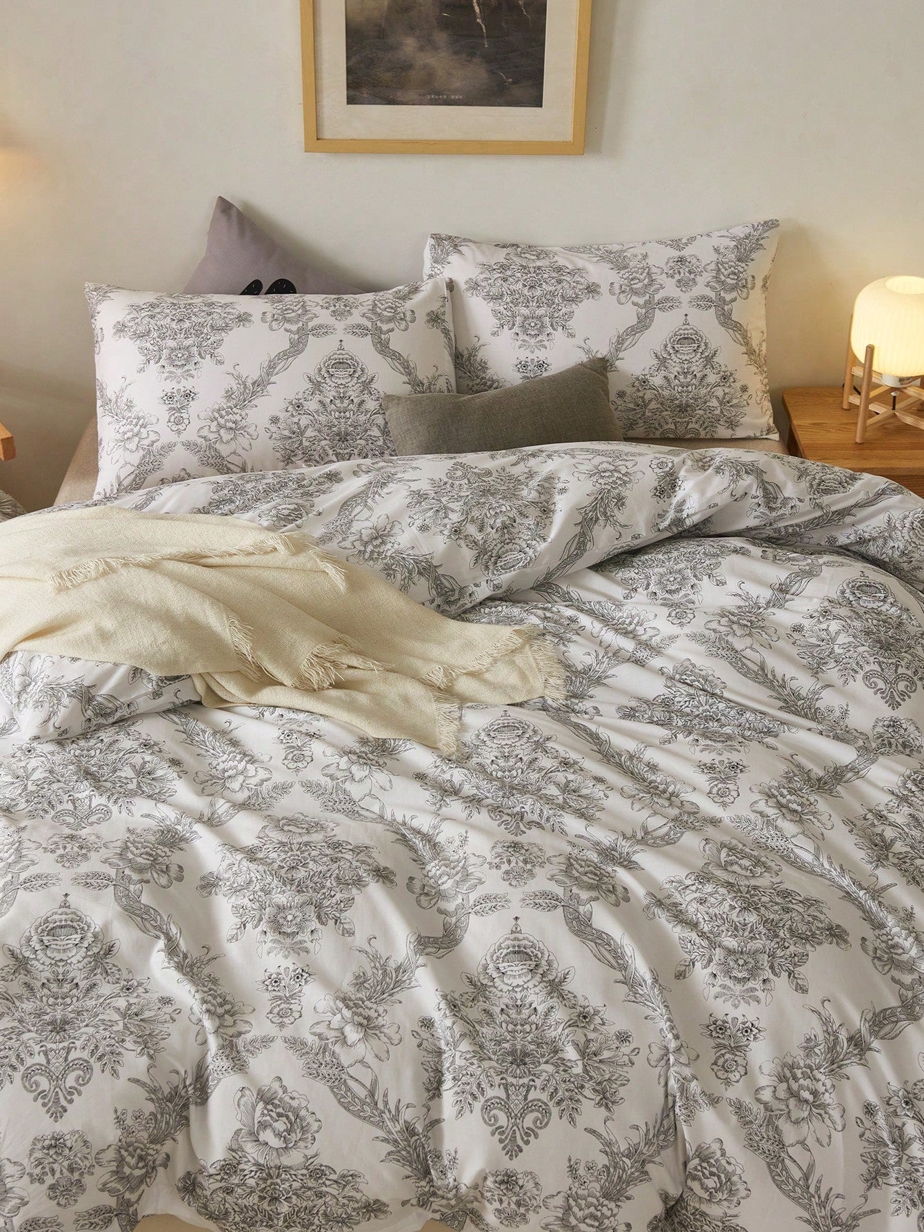 Flower Print Duvet Cover Set Without Filler