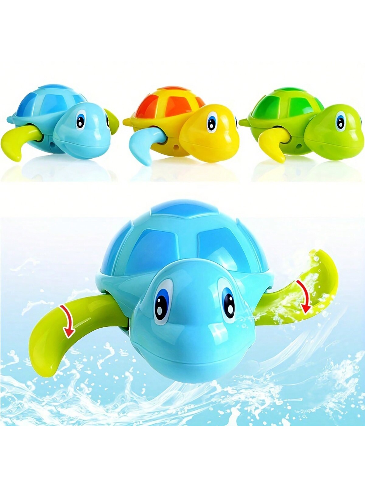 Fun Swimming Clockwork Turtle Early Education Toy Children Interactive Playtime Kids Baby Bath Toys- Perfect Gift For KidsSchool, Student,Stationery,School Supplies