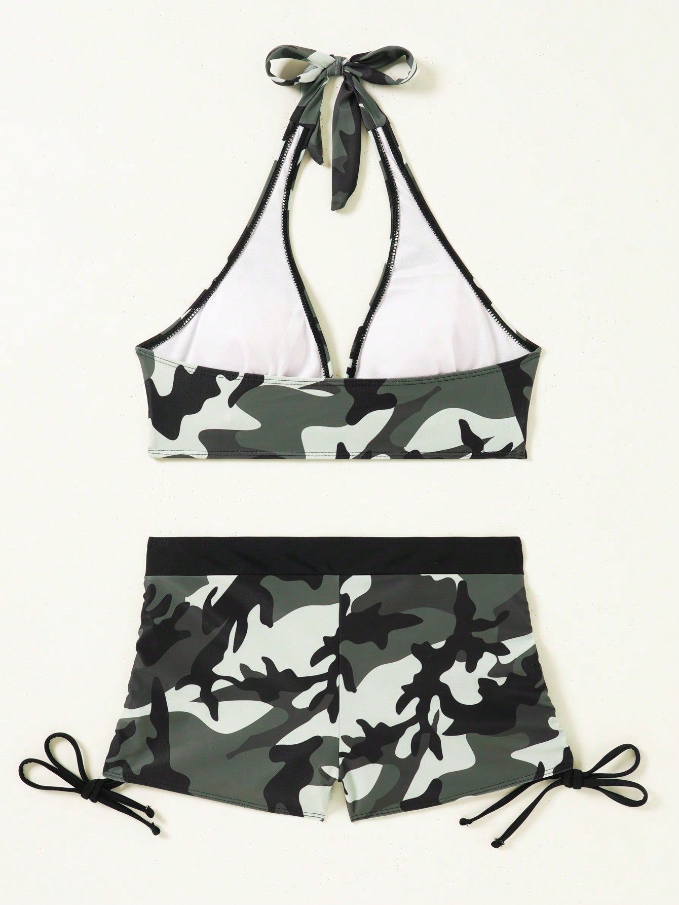 Swim Summer Beach Women's Camouflage Printed Bikini Set