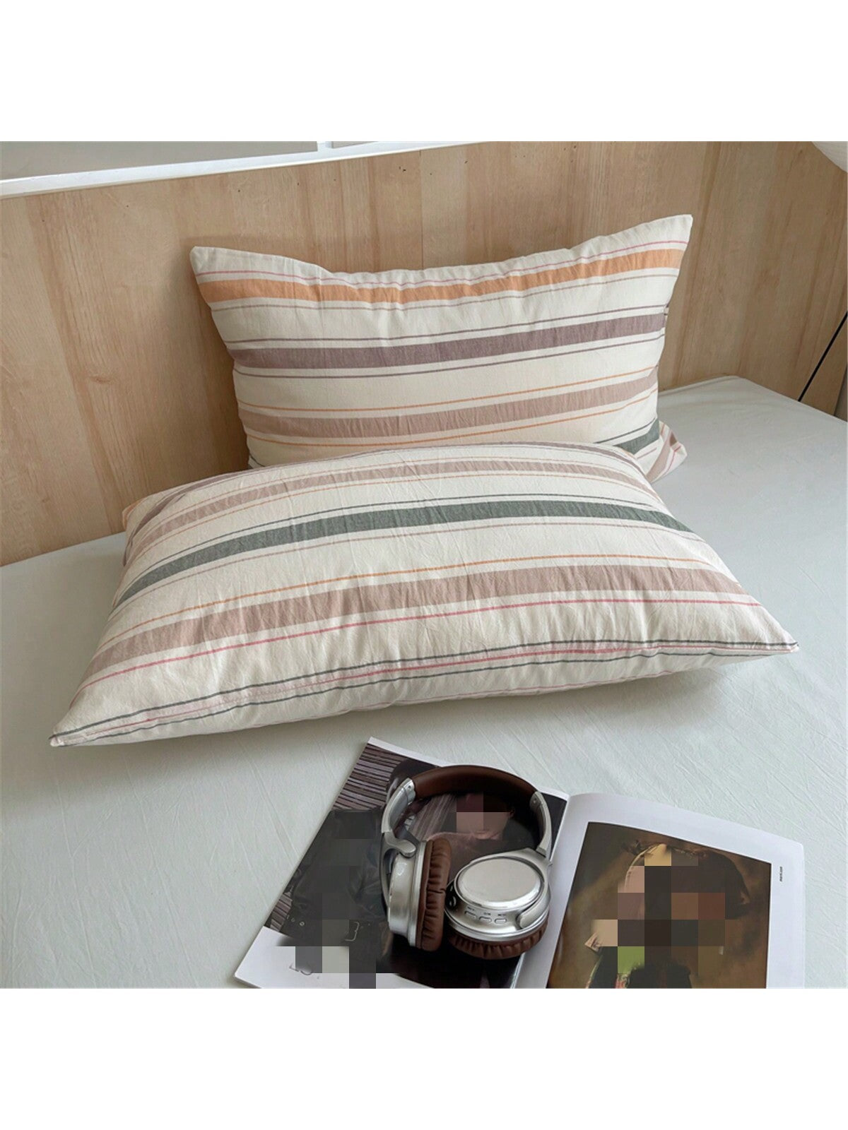 3pcs Woven Student Dorm Bedding Set For Boys And Girls, Soft