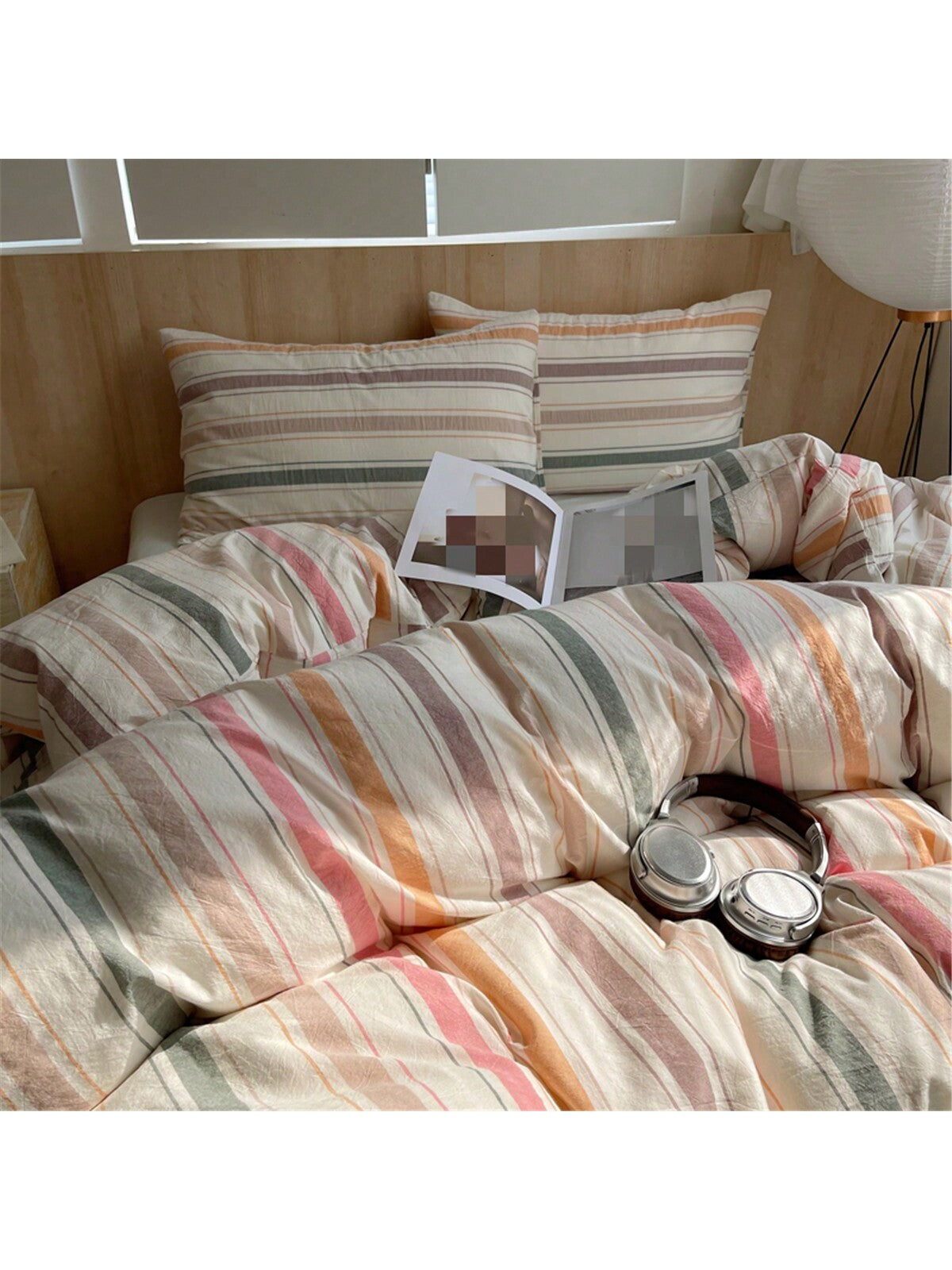 3pcs Woven Student Dorm Bedding Set For Boys And Girls, Soft