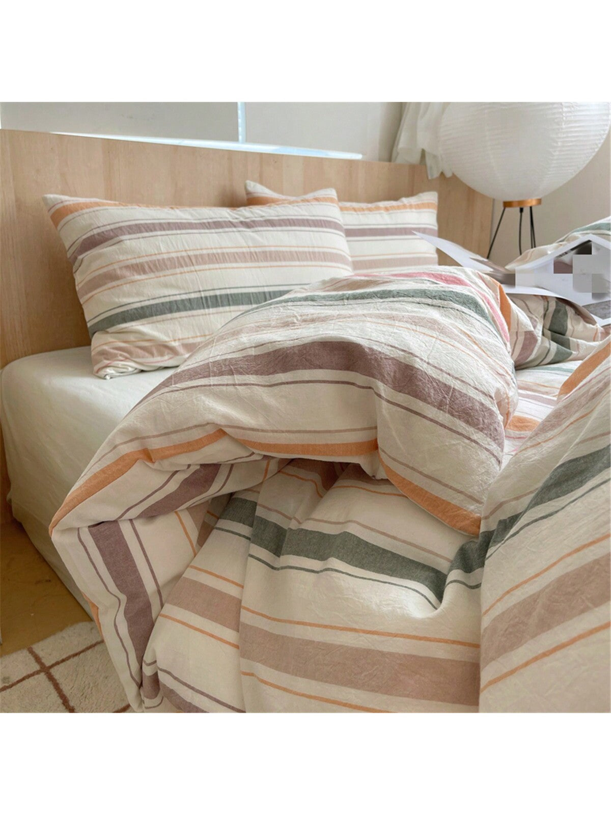 3pcs Woven Student Dorm Bedding Set For Boys And Girls, Soft