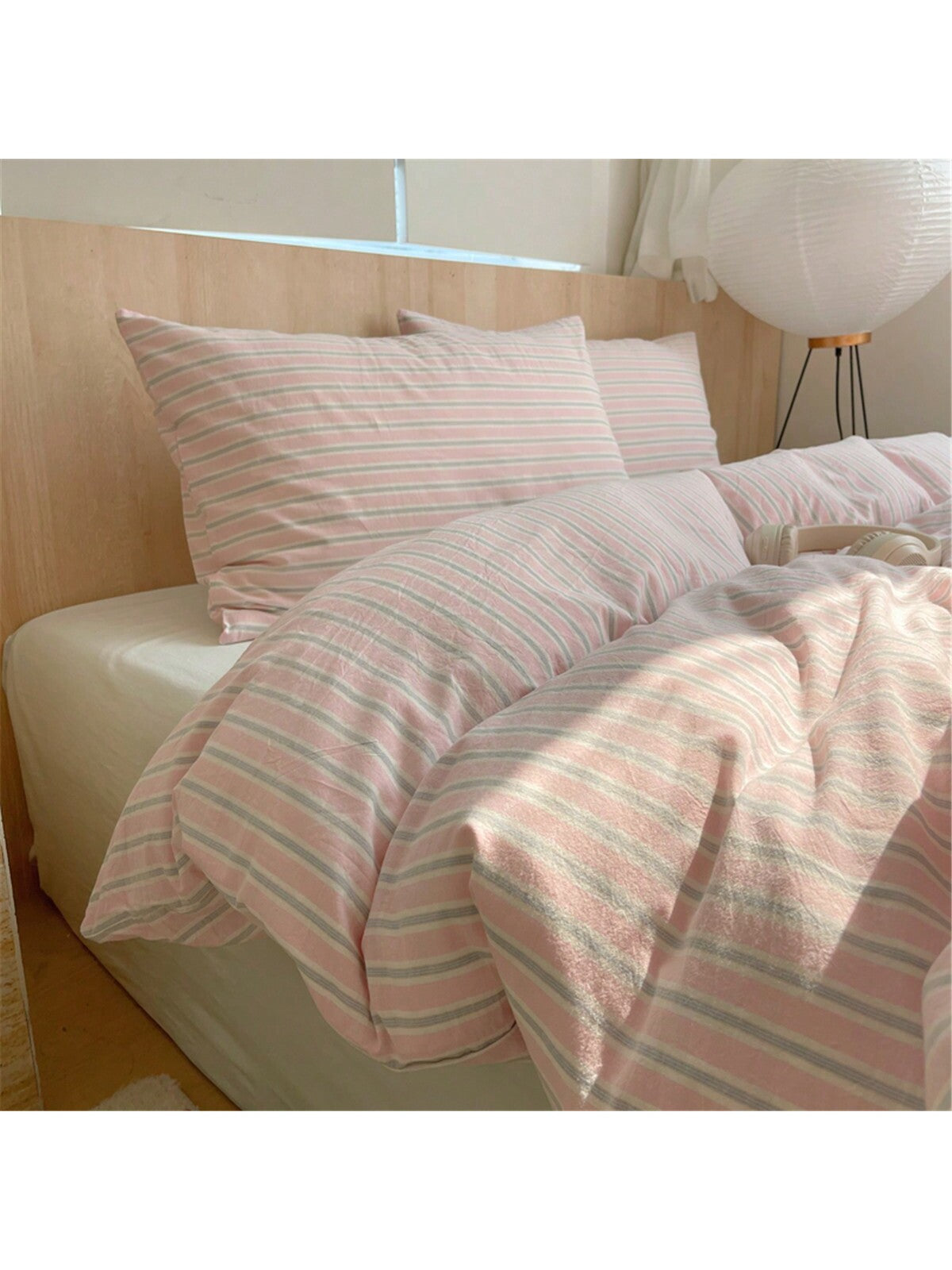 3pcs/Set Woven Student Dorm Bedding Duvet Cover, Soft