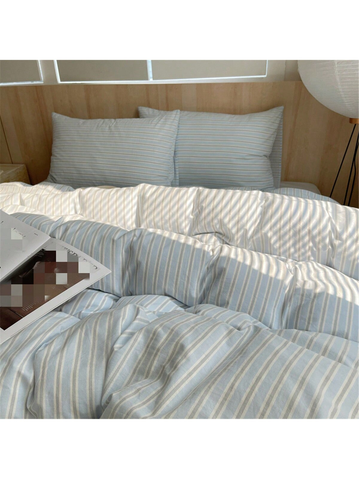 3pcs/Set Woven Student Dorm Bedding Duvet Cover, Soft