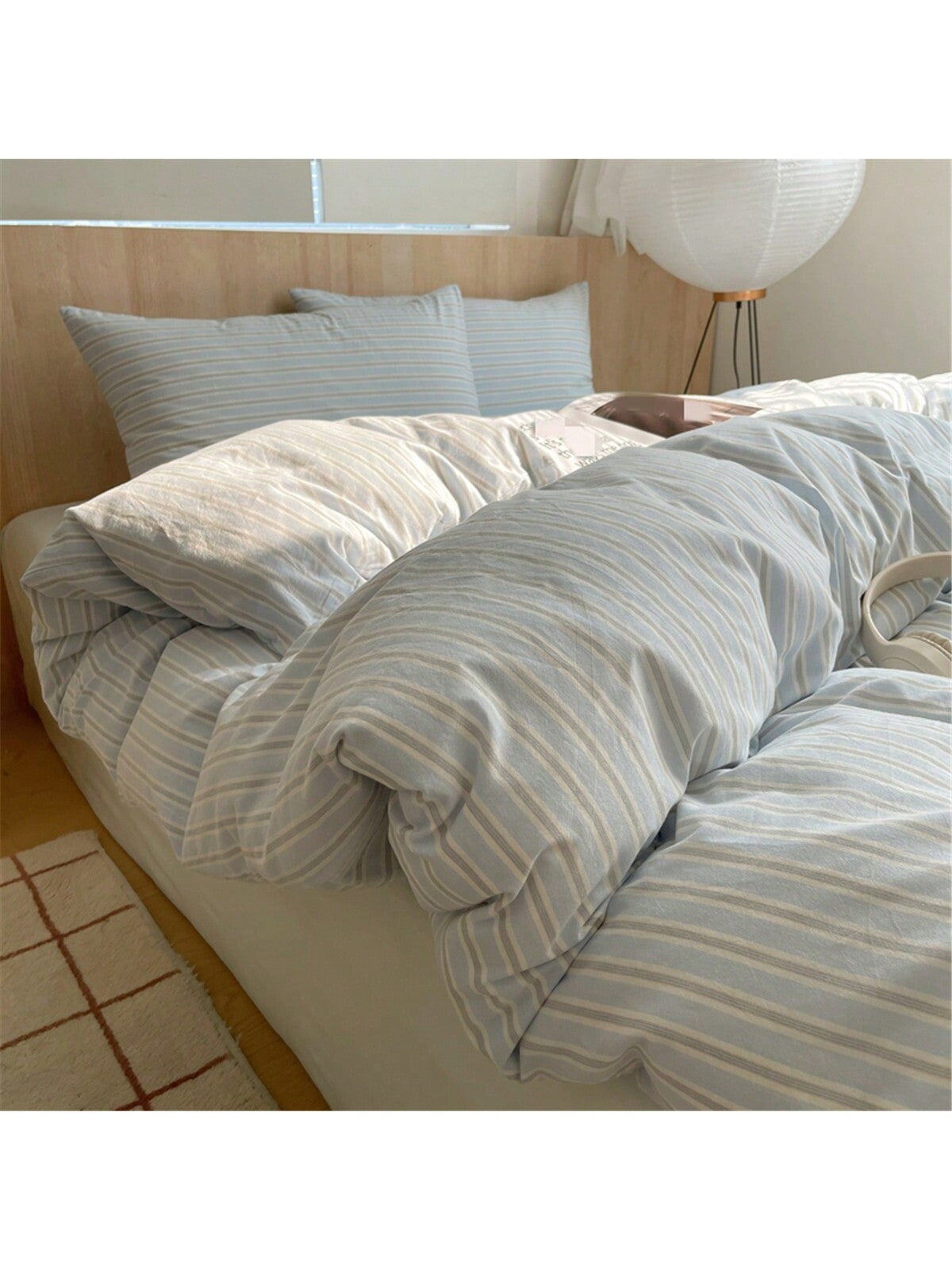 3pcs/Set Woven Student Dorm Bedding Duvet Cover, Soft