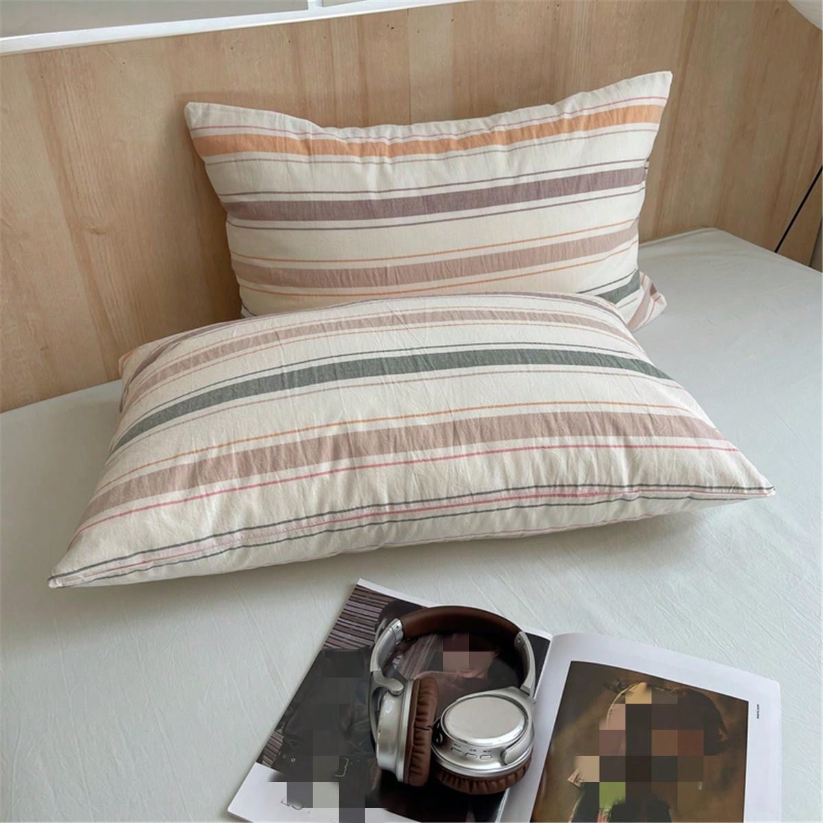 3pcs Woven Student Dorm Bedding Set For Boys And Girls, Soft