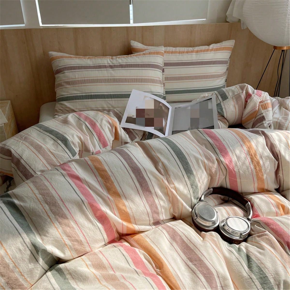 3pcs Woven Student Dorm Bedding Set For Boys And Girls, Soft