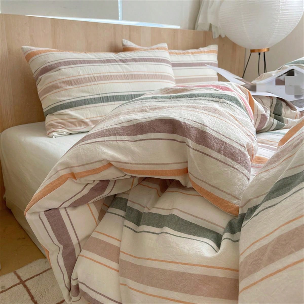 3pcs Woven Student Dorm Bedding Set For Boys And Girls, Soft