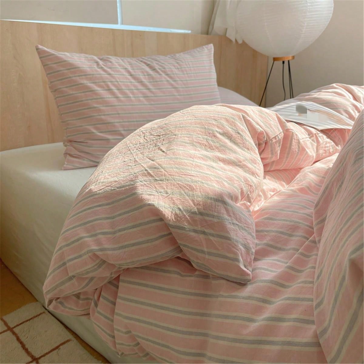 3pcs Woven Dormitory Student Bedding Set, Youth Boys/Girls Room, Soft