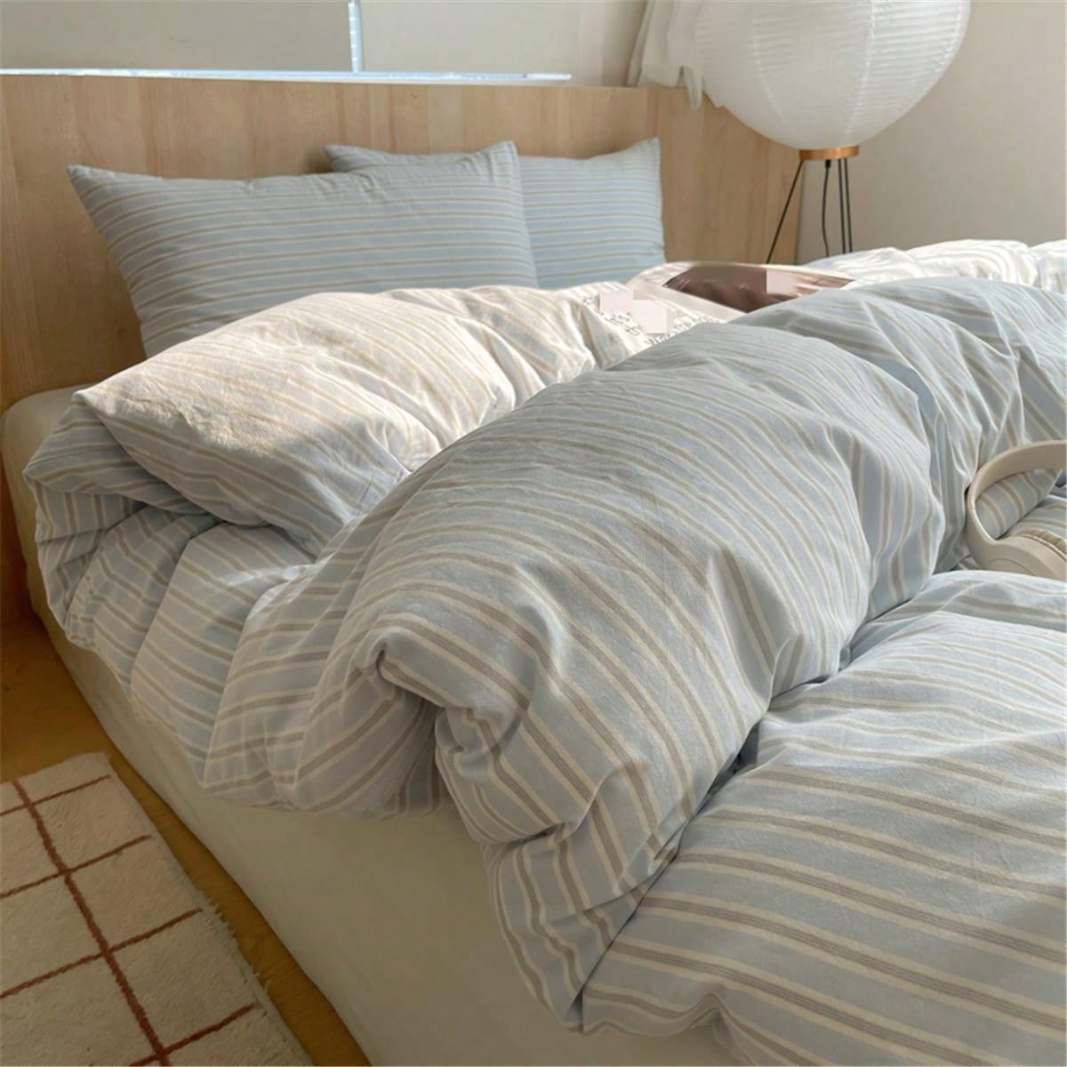 3pcs/Set Woven Student Dorm Bedding Duvet Cover, Soft