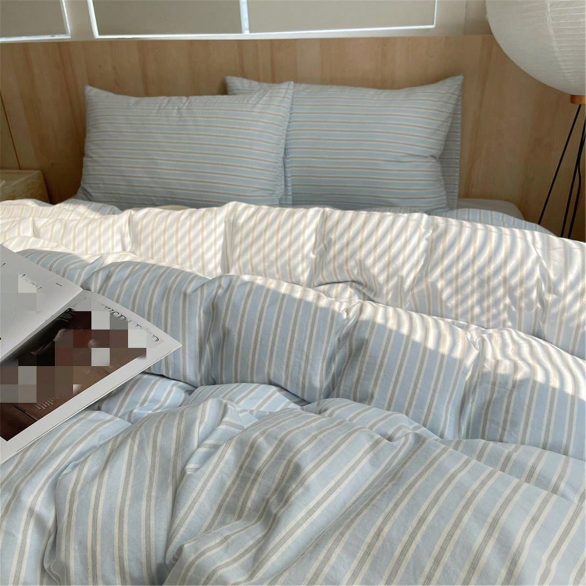 3pcs/Set Woven Student Dorm Bedding Duvet Cover, Soft