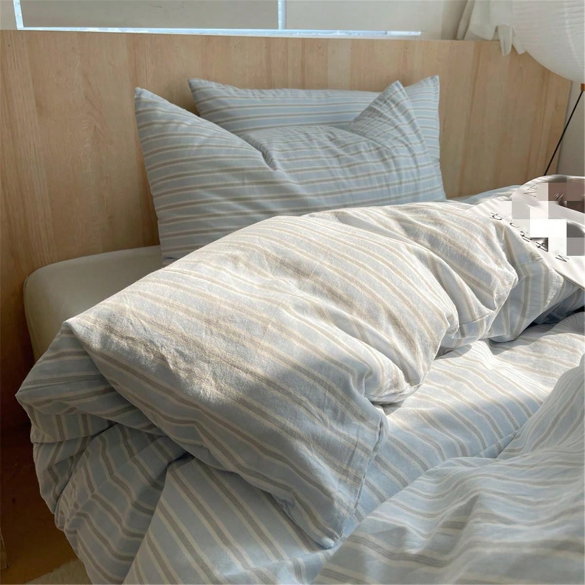 3pcs/Set Woven Student Dorm Bedding Duvet Cover, Soft