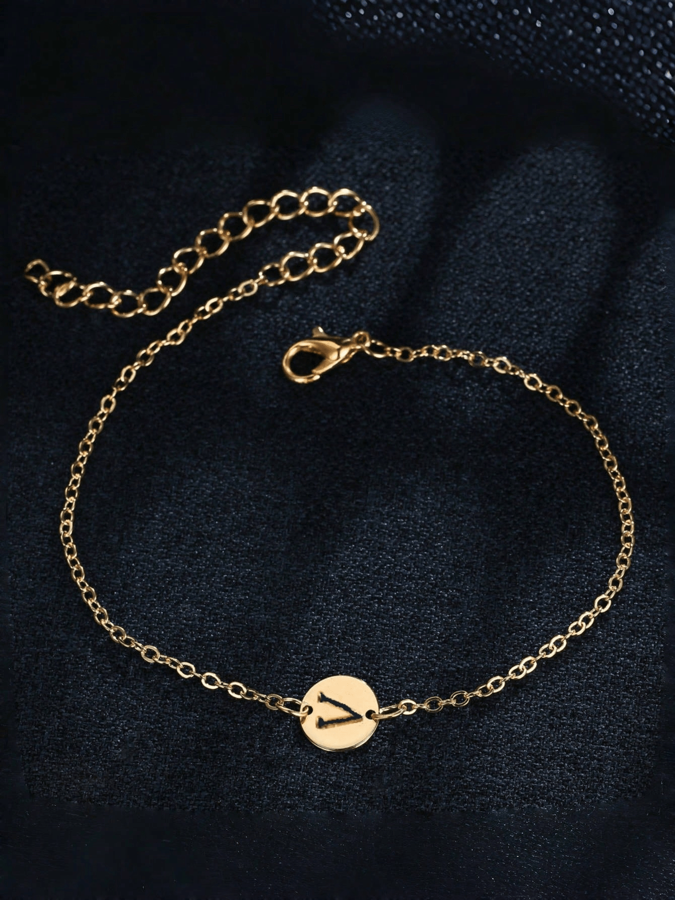 1pc New Simple A-Z Initial Letter Women Bracelet Trendy Stainless Steel Chain Bracelet For Women Jewelry Gift, Suitable For Daily Date, Saint's Day, Spain Victory, Mexico Independence Day, Germany National Day, Brazil Independence Day, Music Festival, Be