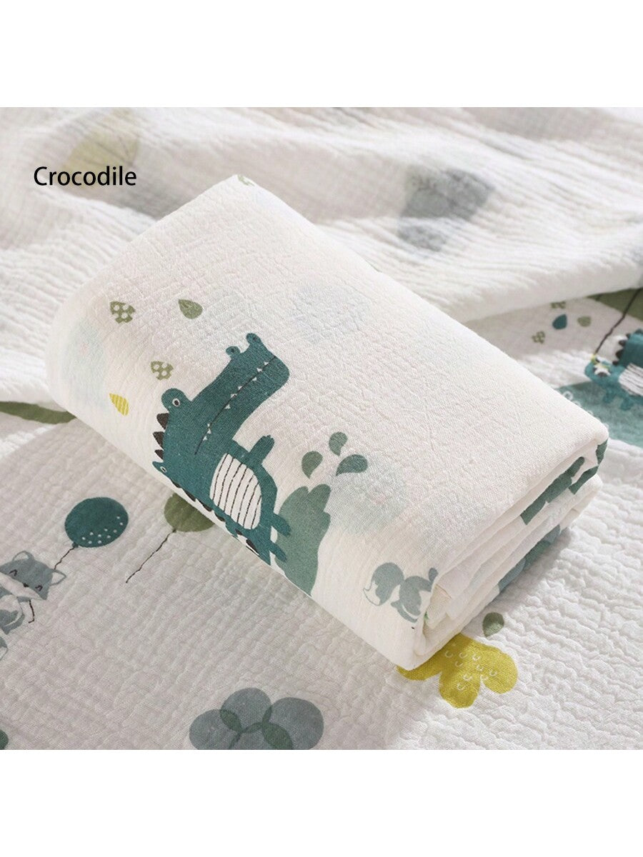 1 Pc Baby Swaddle Towel, Bath Towel, Crepe Fabric, Soft And Skin Friendly