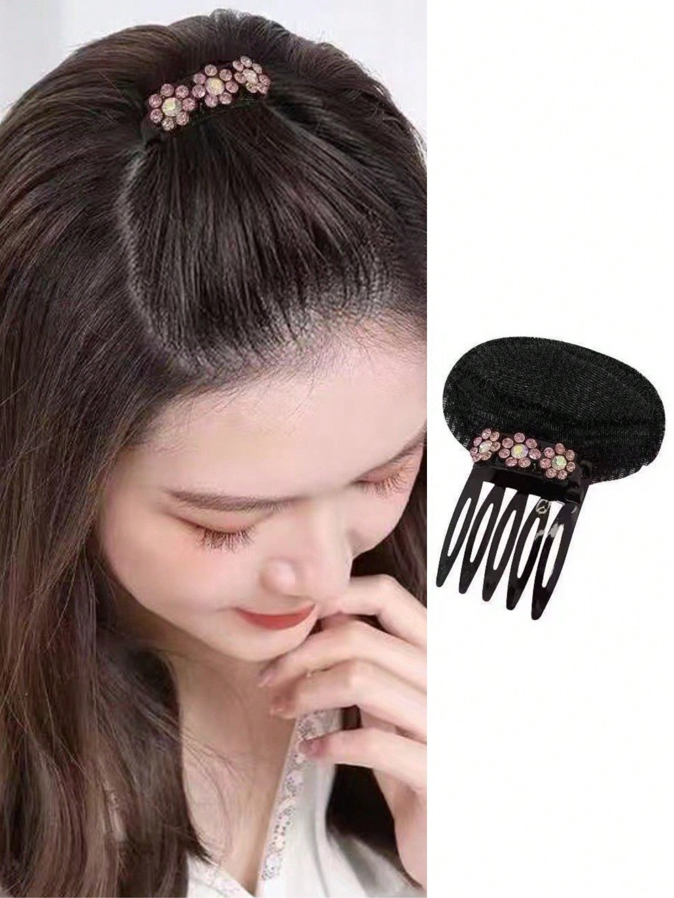 1-2pcs Volume Root Bouffant Hairstyle Accessories: Fluffy Bang Insert, Top Styling Clamps, Invisible Seamless 5-Comb Hair Clip, Prevent Crown Flatness Hair Clamps - Very Useful Hair Styling Tools