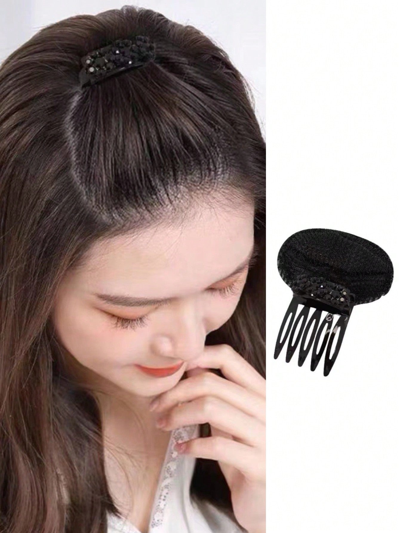 1-2pcs Volume Root Bouffant Hairstyle Accessories: Fluffy Bang Insert, Top Styling Clamps, Invisible Seamless 5-Comb Hair Clip, Prevent Crown Flatness Hair Clamps - Very Useful Hair Styling Tools