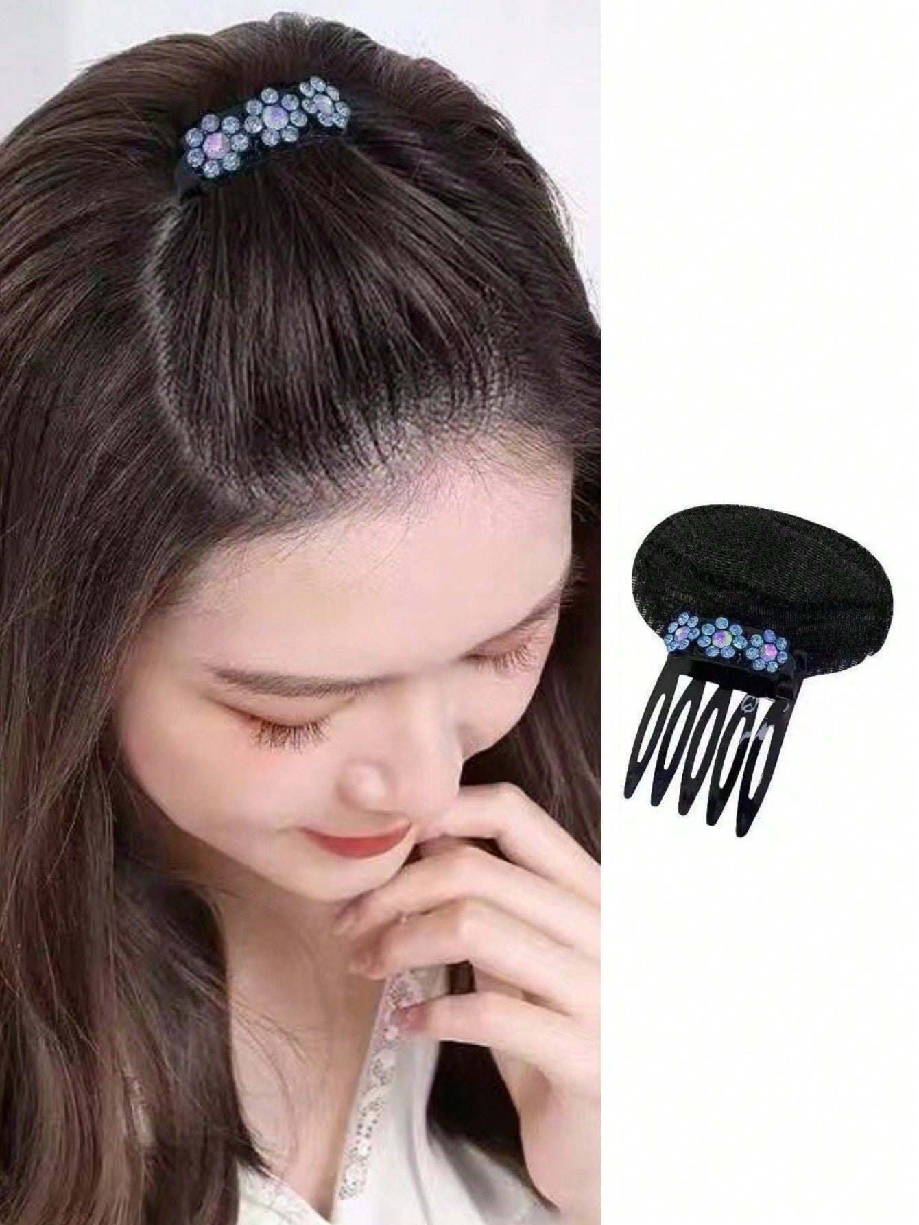 1-2pcs Volume Root Bouffant Hairstyle Accessories: Fluffy Bang Insert, Top Styling Clamps, Invisible Seamless 5-Comb Hair Clip, Prevent Crown Flatness Hair Clamps - Very Useful Hair Styling Tools