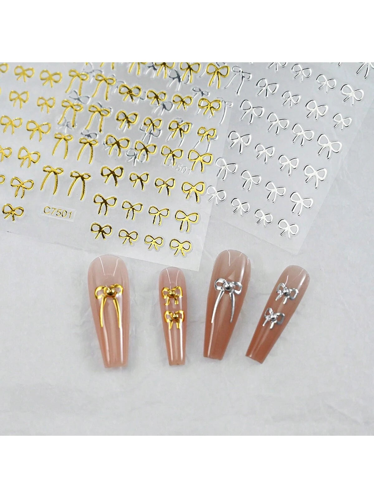 7Sheets Valentines Nail Art Stickers 7pcs Self-Adhesive Gold Heart Nail Stickers 3D Valentine'S Day Nail Supplies Rose Love Cupid Heart Letter Nail Decals Gold Nail Design Charms For Women Nail Art Decoration DIY